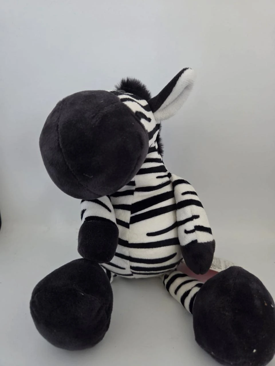 Peluche cebra blanco y negro sentado – Patas grandes – photo 2